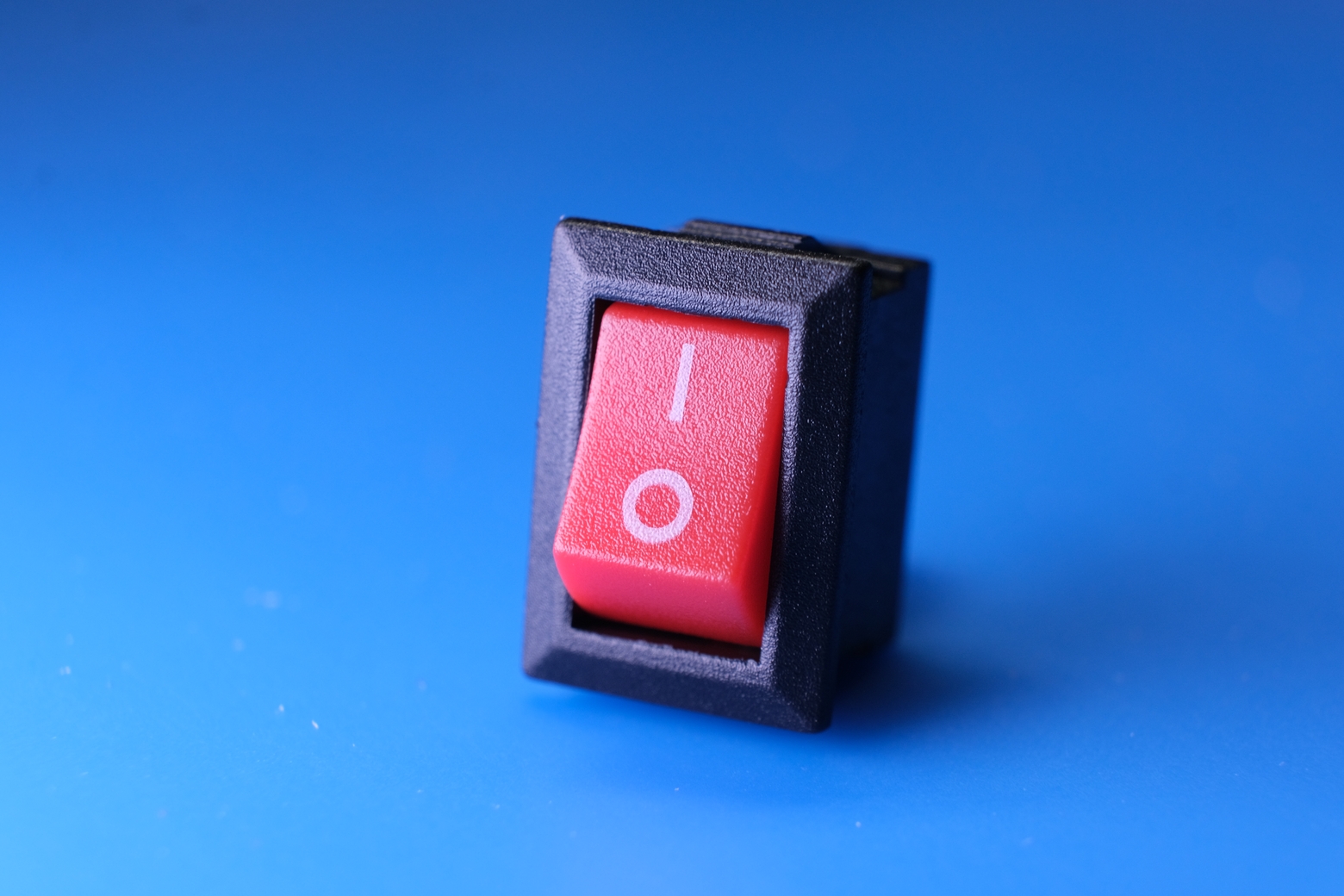 Closeup photo of an on-off rocker switch
